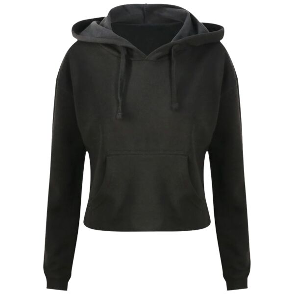 Ladies' Girlie Cropped Hooded Fleece with Pocket Thumbnail