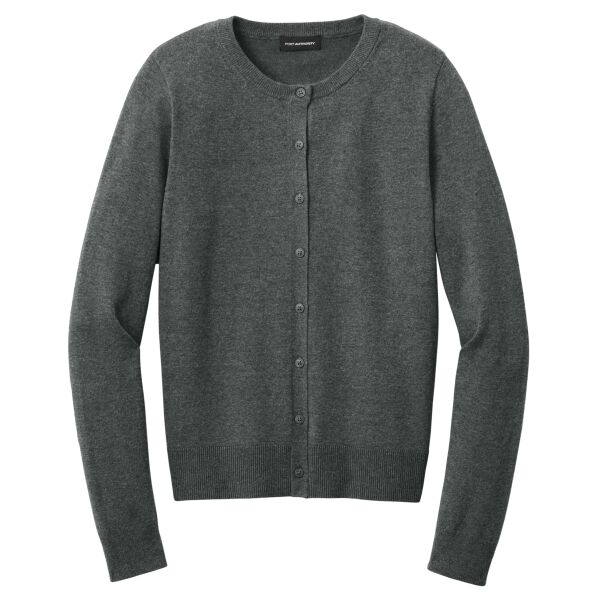 Women's Easy Care Crewneck Cardigan Sweater Thumbnail