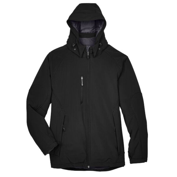 Men's Glacier Insulated Three-Layer Fleece Soft Shell Hood Jacket with Detachable Hood Thumbnail