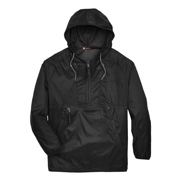 Unisex Packable Hooded Nylon Jacket Thumbnail