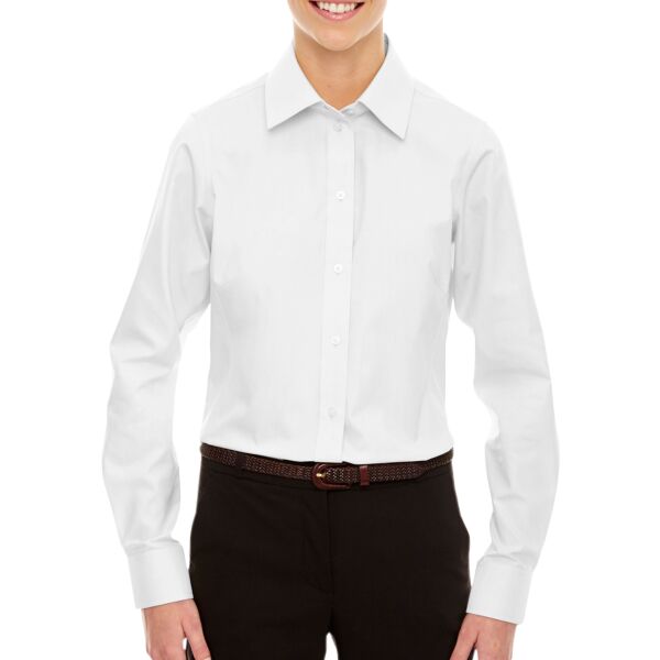Ladies' Crown Collection® Solid Oxford Woven Shirt Thumbnail
