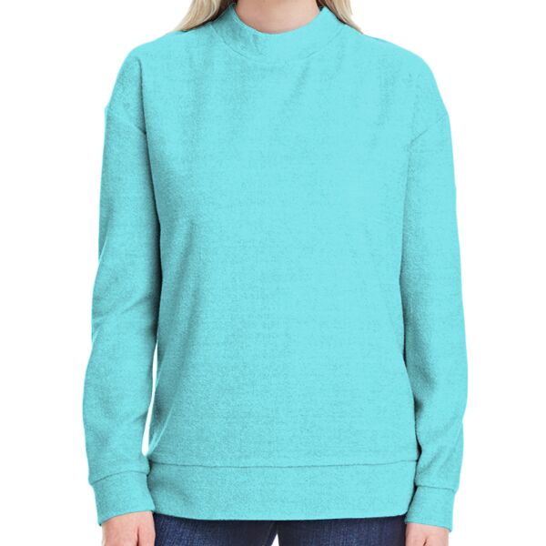Ladies' Weekend French Terry Mock Neck Crew Thumbnail