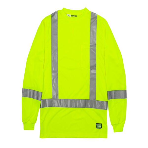 Men's Tall Hi-Vis Class 3 Performance Long Sleeve T-Shirt Thumbnail