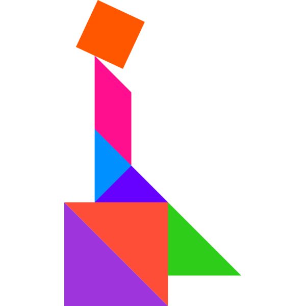 Tangram shape people 45 Thumbnail