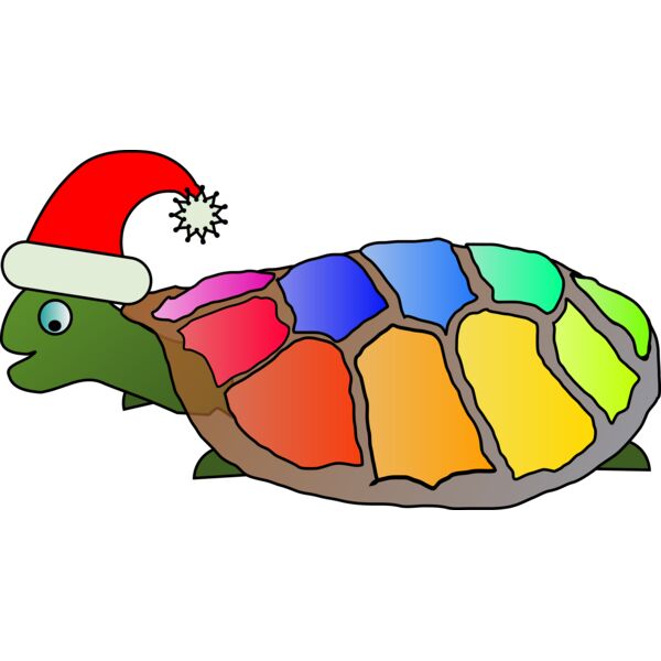 Machovka Funny turtle with santa hat Thumbnail