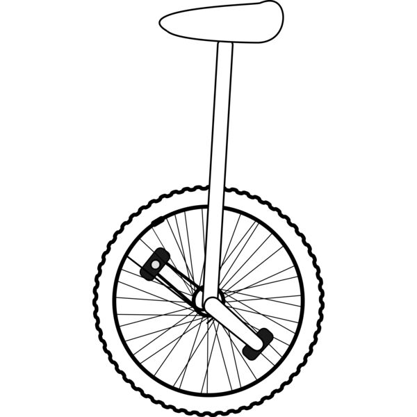unicycle line art Thumbnail