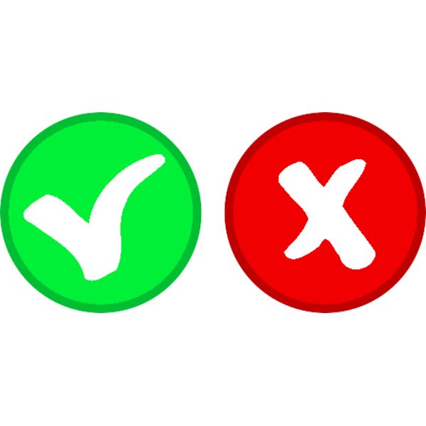 TzeenieWheenie red green OK not OK Icons Thumbnail