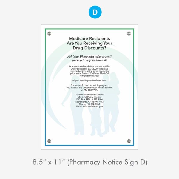 Medicare Recipients Are You Receiving Your Drug Discounts Sign Thumbnail