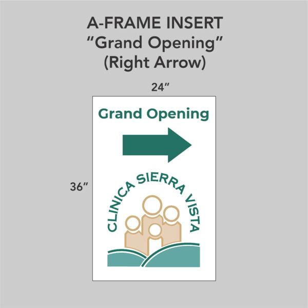 A-Frame Insert "Event Shuttle" (Right Arrow) 24" x 36" Thumbnail