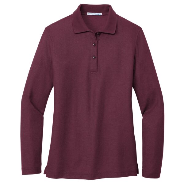 Ladies Long Sleeve Silk Touch™ Polo Thumbnail