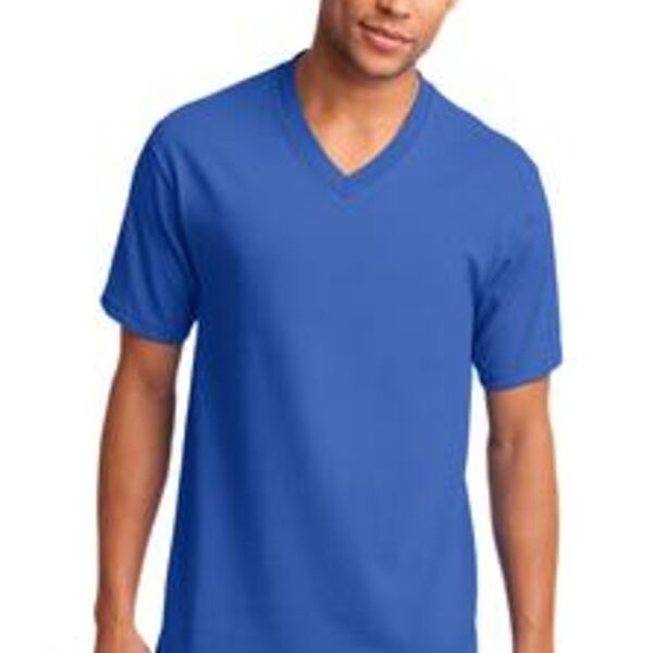 5.4 oz 100% Cotton V Neck T Shirt Thumbnail
