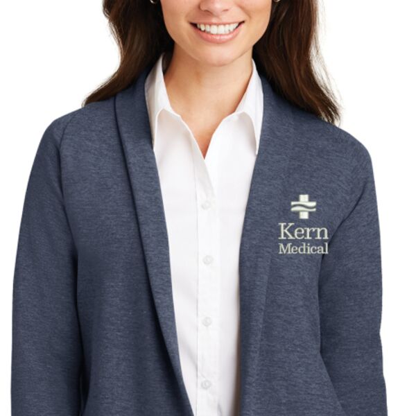 (KM) Port Authority® Ladies Interlock Cardigan Thumbnail
