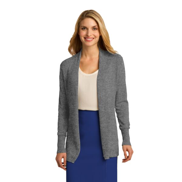 (KM) Ladies Open Front Cardigan Sweater Thumbnail