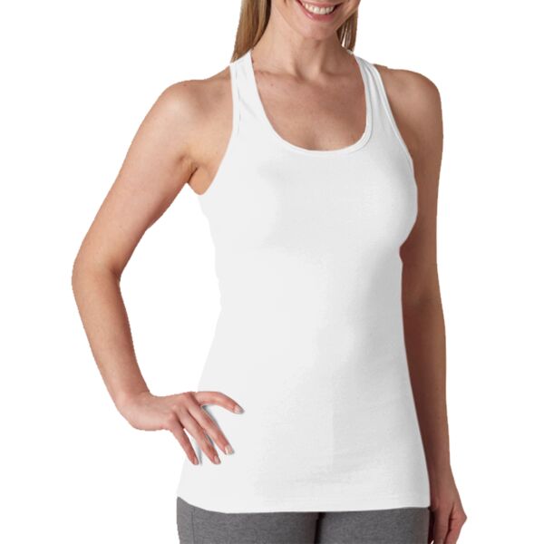 Ladies’ Sheer Rib Racer-Back Blend Tank Thumbnail