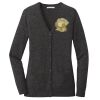 (KM) Ladies Marled Cardigan Sweater Thumbnail