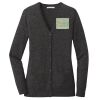 (KM) Ladies Marled Cardigan Sweater Thumbnail