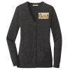 (KM) Ladies Marled Cardigan Sweater Thumbnail