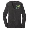 (KM) Ladies Marled Cardigan Sweater Thumbnail