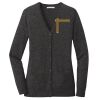(KM) Ladies Marled Cardigan Sweater Thumbnail