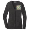 (KM) Ladies Marled Cardigan Sweater Thumbnail