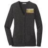 (KM) Ladies Marled Cardigan Sweater Thumbnail