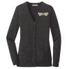 (KM) Ladies Marled Cardigan Sweater Thumbnail