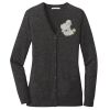 (KM) Ladies Marled Cardigan Sweater Thumbnail