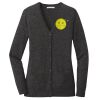 (KM) Ladies Marled Cardigan Sweater Thumbnail