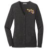(KM) Ladies Marled Cardigan Sweater Thumbnail
