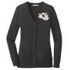 (KM) Ladies Marled Cardigan Sweater Thumbnail