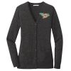 (KM) Ladies Marled Cardigan Sweater Thumbnail