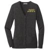 (KM) Ladies Marled Cardigan Sweater Thumbnail