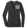 (KM) Ladies Marled Cardigan Sweater Thumbnail