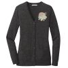 (KM) Ladies Marled Cardigan Sweater Thumbnail